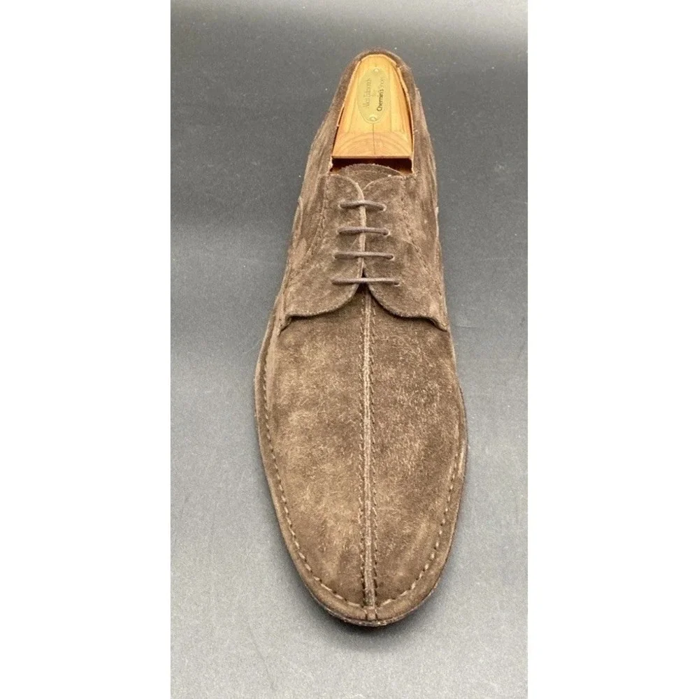 Mezlan Rusty Dark Brown Suede Leather  Oxford Dress Shoes Size 10 Damage Box Inc